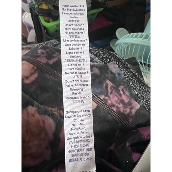 CRZ Yoga Sports Womens Tie Dye Floral Leggings Small 4/6 Stretch High Waist New - Picture 9 of 9